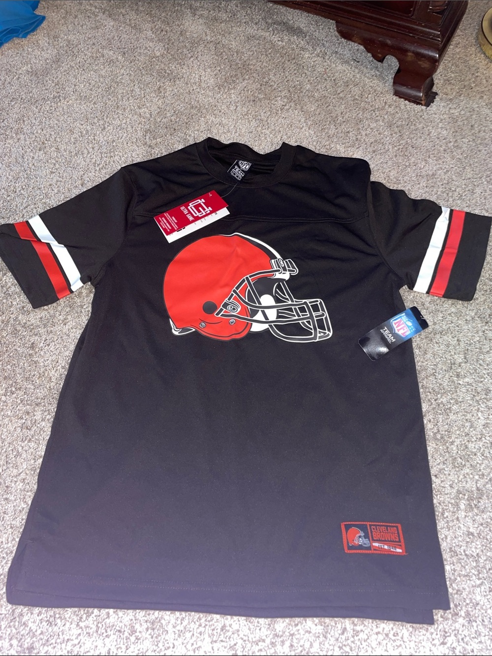 NFL Cleveland Browns Brown and Orange Short-Sleeve Jersey